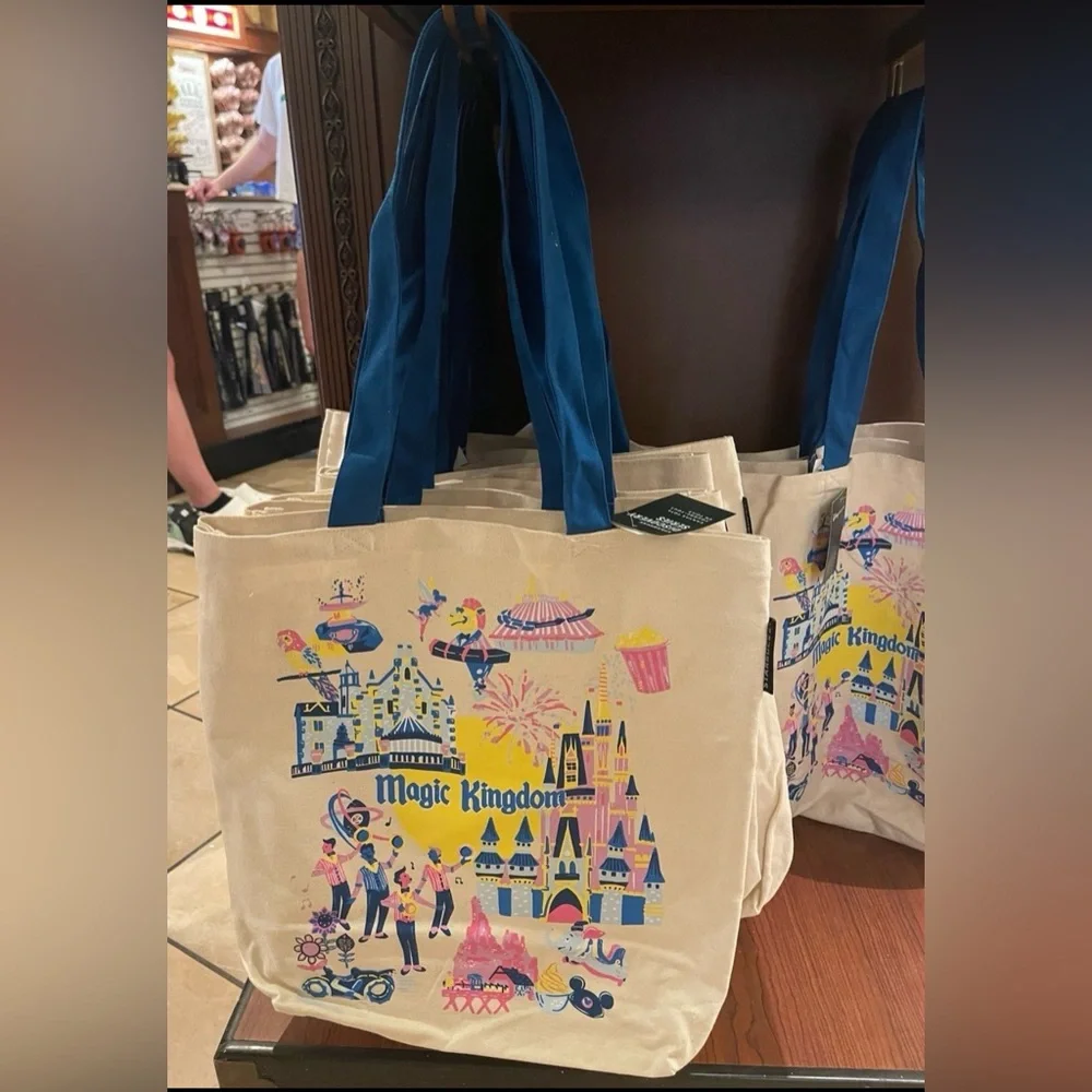 Disney Magic Kingdom Starbucks Canvas Tote Bag WDW PARKS